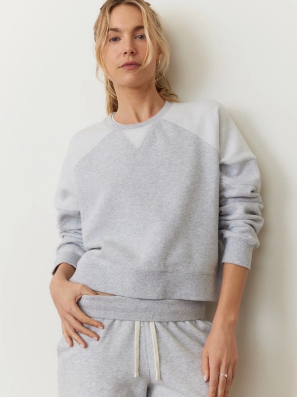 Marine Layer Cloud 9 Crewneck Cropped Sweatshirt